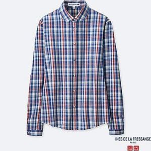 UNIQLO x IDLF linen cotton plaid shirt